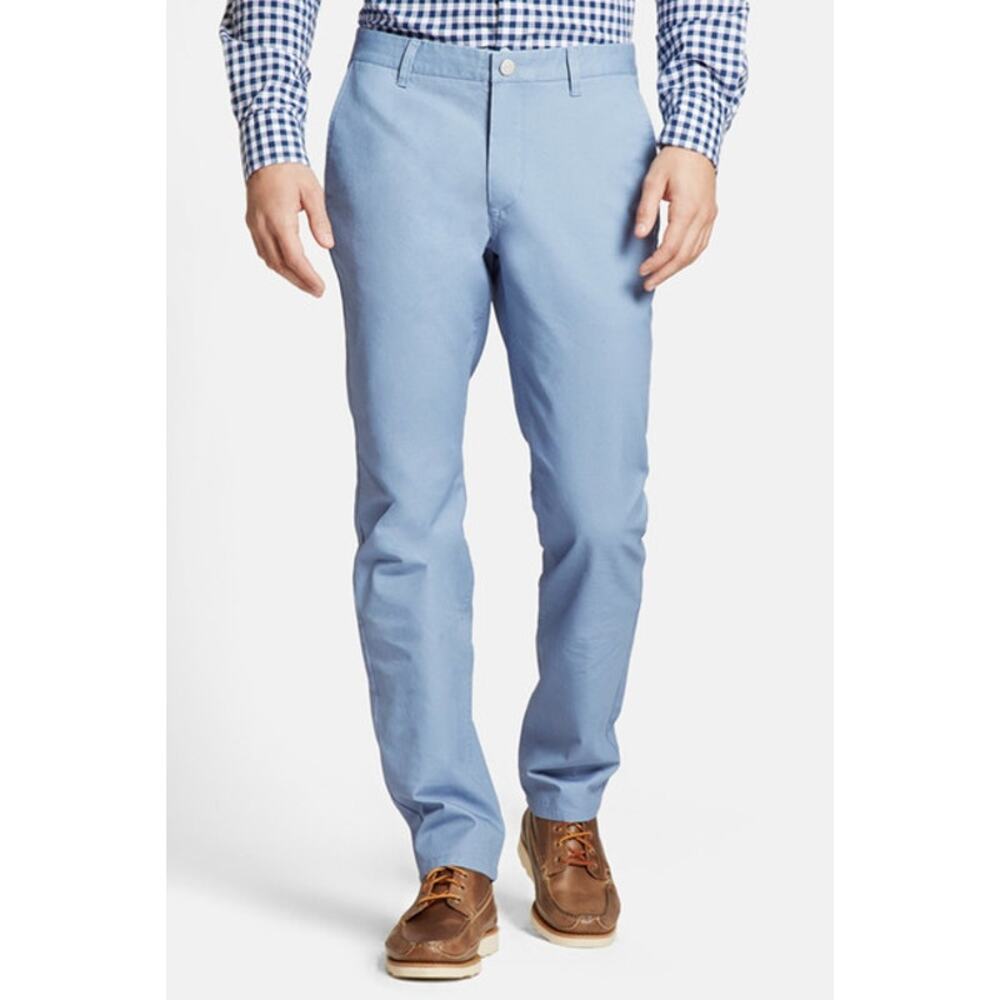 Bonobos Washed Chinos Tailored Pants in Light Blue Size 31 x 34